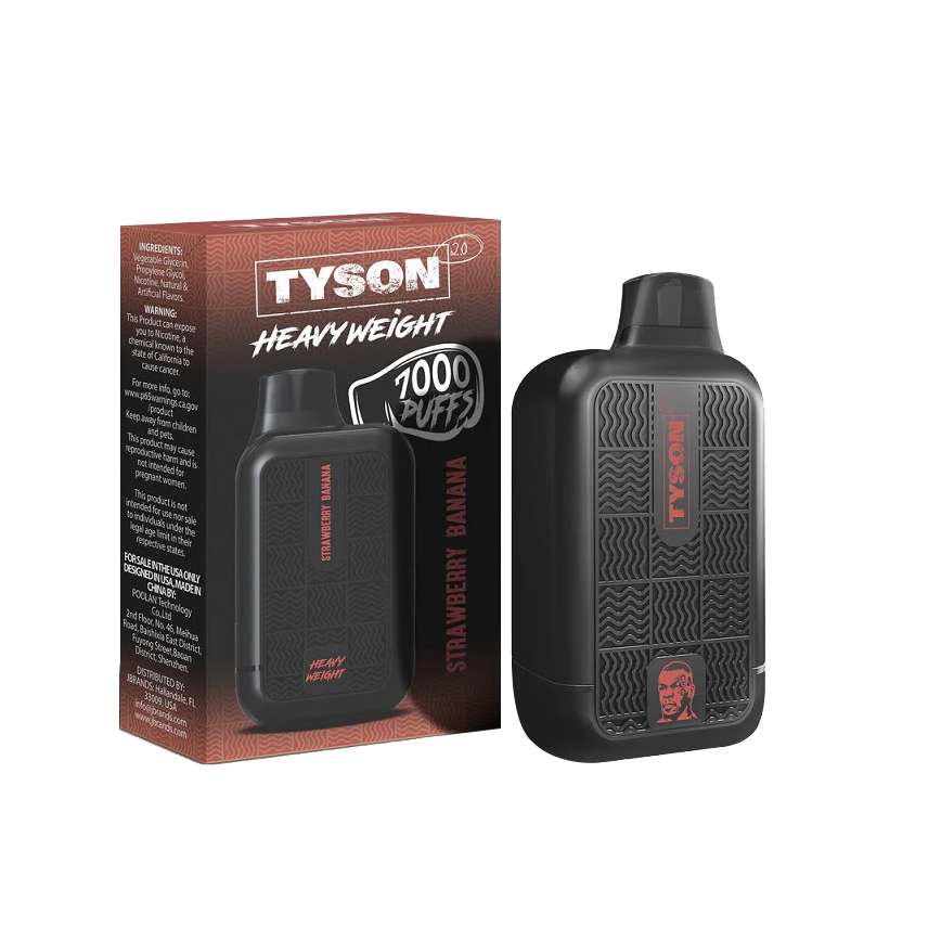 Tyson Disposable Strawberry Banana 7000Puff 5% 10Ct