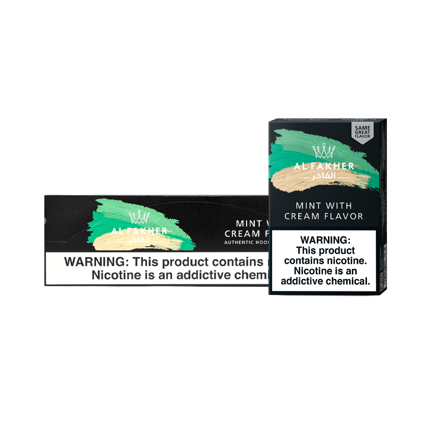 Al Fakher Hookah Tobacco Mint With Cream Flavor 10x50G