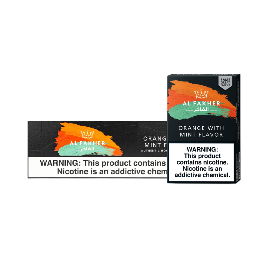 Al Fakher Hookah Tobacco Orange With Mint Flavor 10x50G