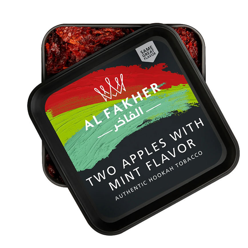 Al Fakher Hookah Tobacco Two Apples With Mint Flavor 250G