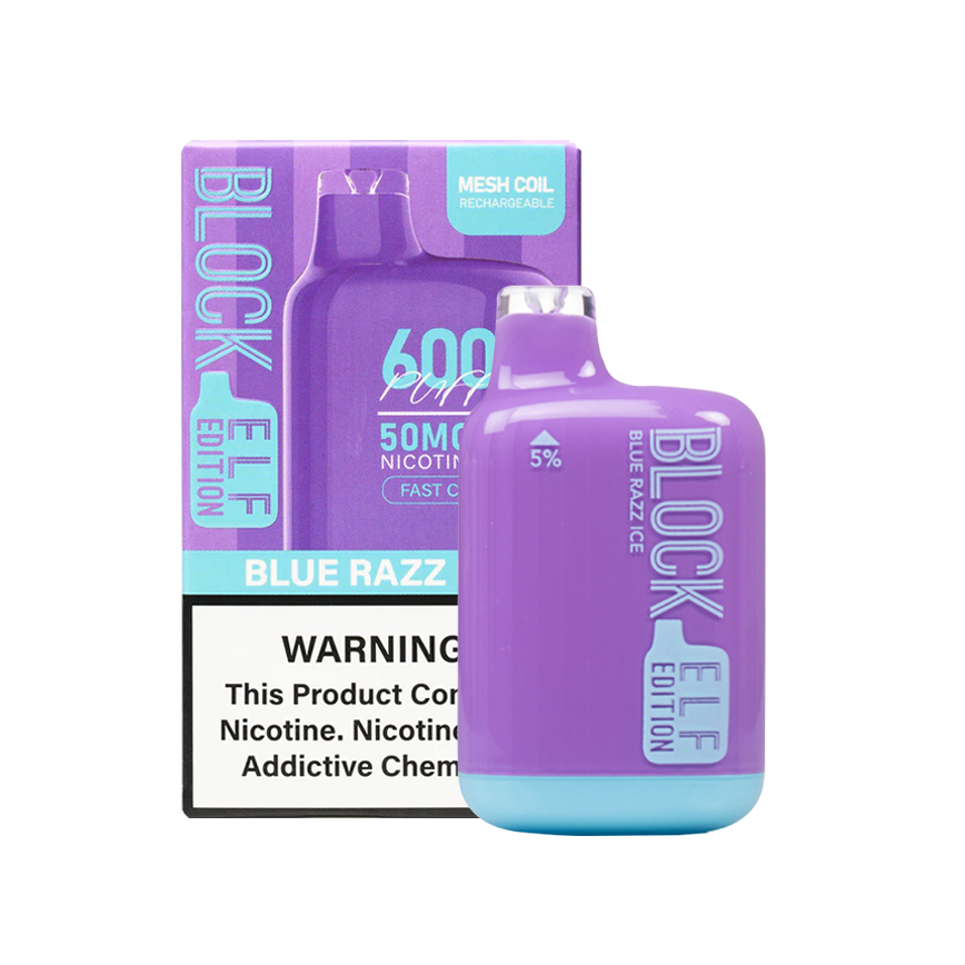 Block Elf Blue Razz Ice 6000Puff 5% 5Ct