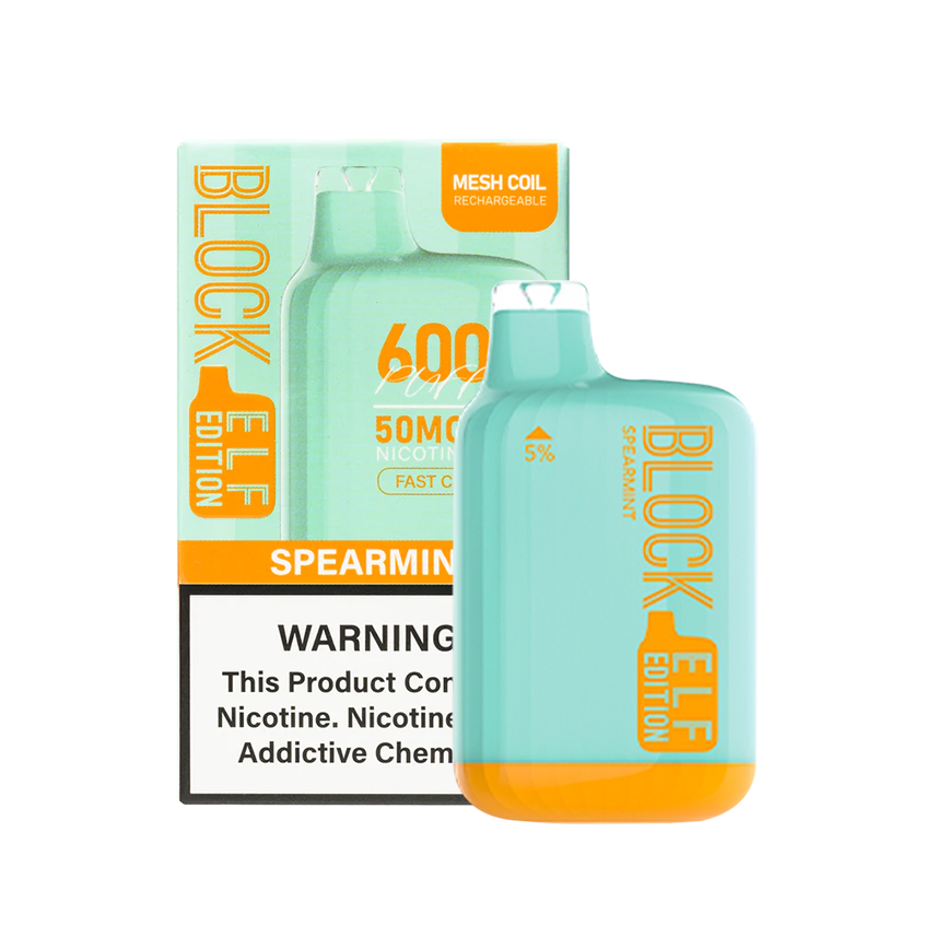 Block Elf Spearmint 6000Puff 5% 5Ct