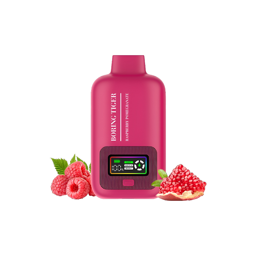 Boring Tiger Raspberry Pomegranate 25000Puffs 5Ct