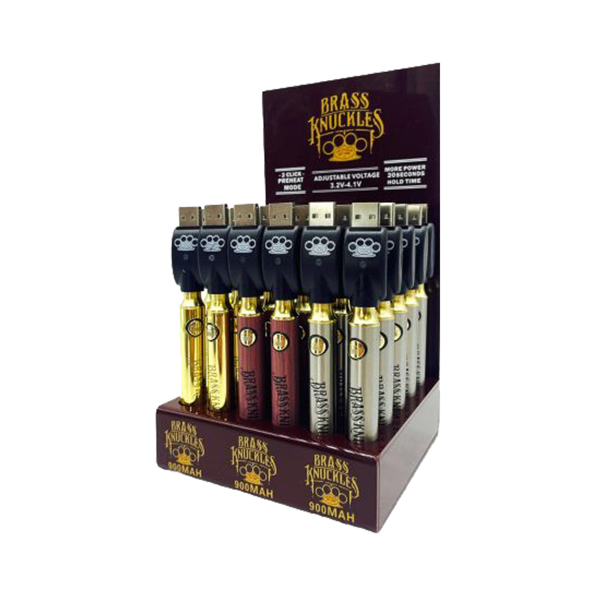 Brass Knuckles Battery Pen Display 30Ct