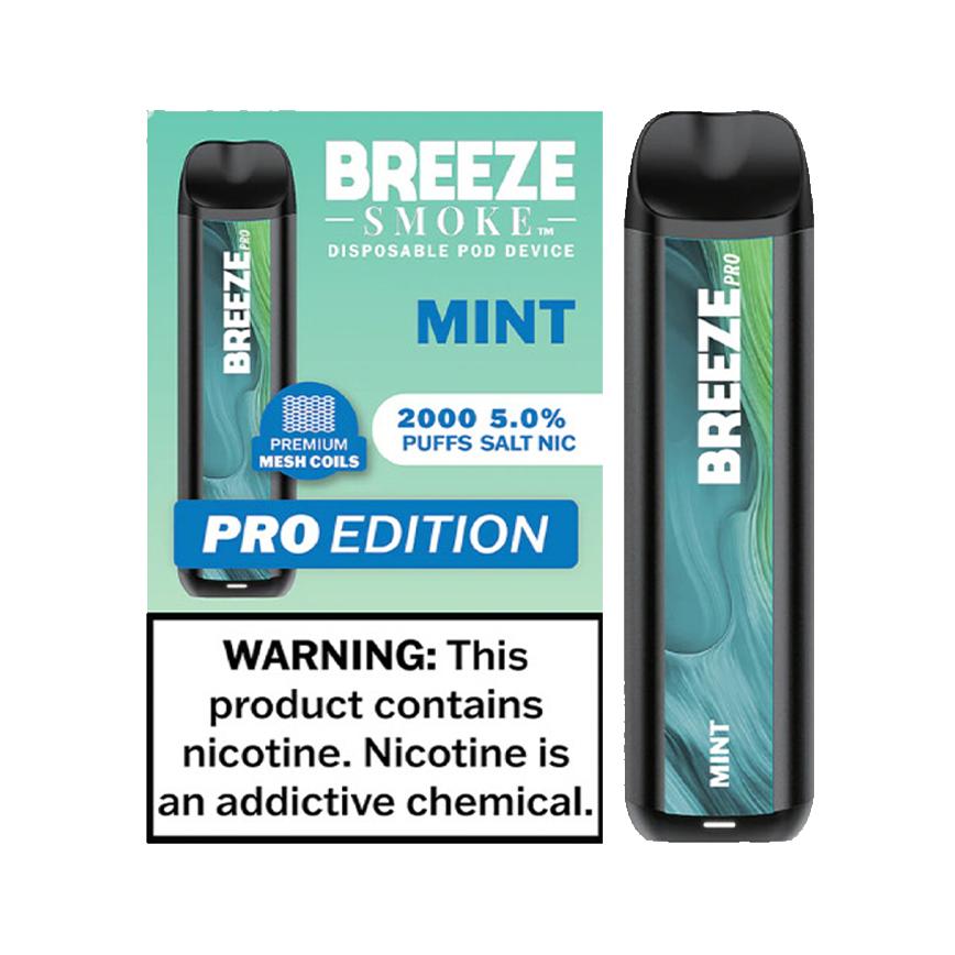 Breeze Smoke Pro Edition Mint 2000Puff 5% 10Ct