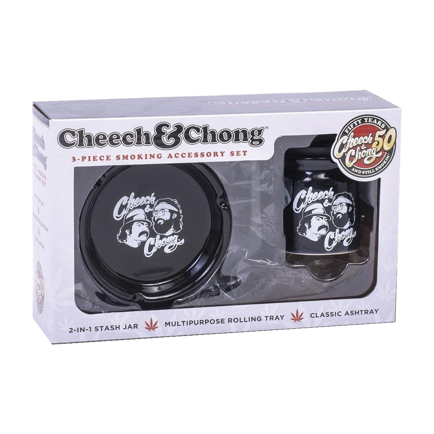 Cheech&Chong Black Smoking Accessory Set 3 In 1