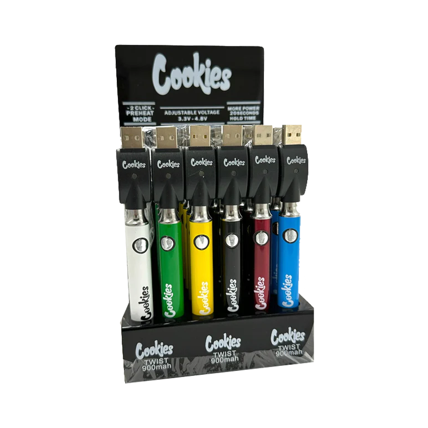Cookies Large Twist Battery Pen Mix Colours Display