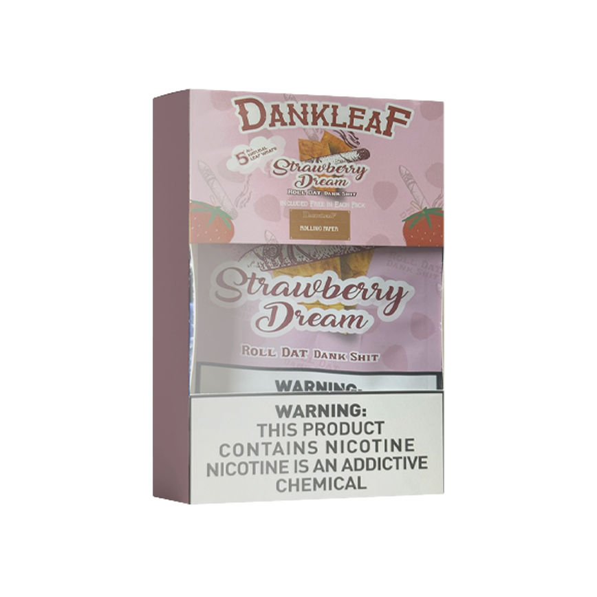 Dank Leaf Strawberry Rolling Paper 8-5 Packs
