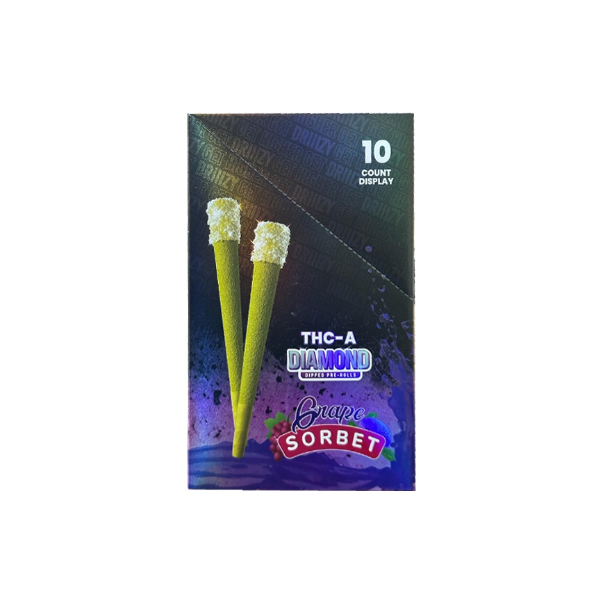 Driiizy THC-A Diamond Pre Rolls 2Ct لكل علبة 10Ct