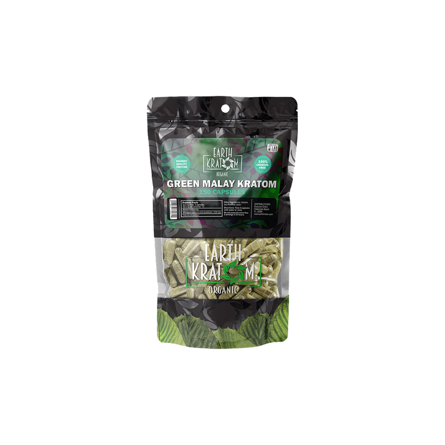 Earth Kratom Green Malay Kratom Capsules