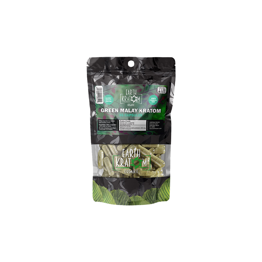 Earth Kratom Green Malay Kratom Capsules