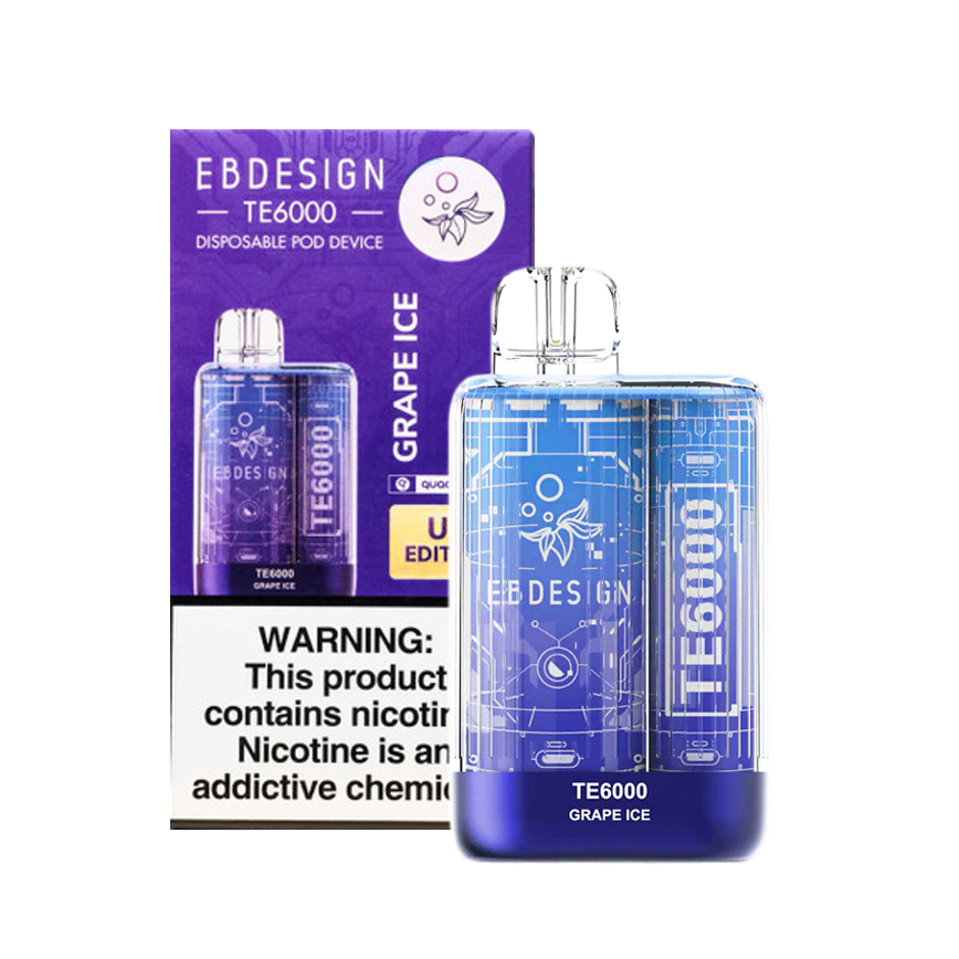 Ebdesign Grape Ice Te6000Puff 5% 5Ct