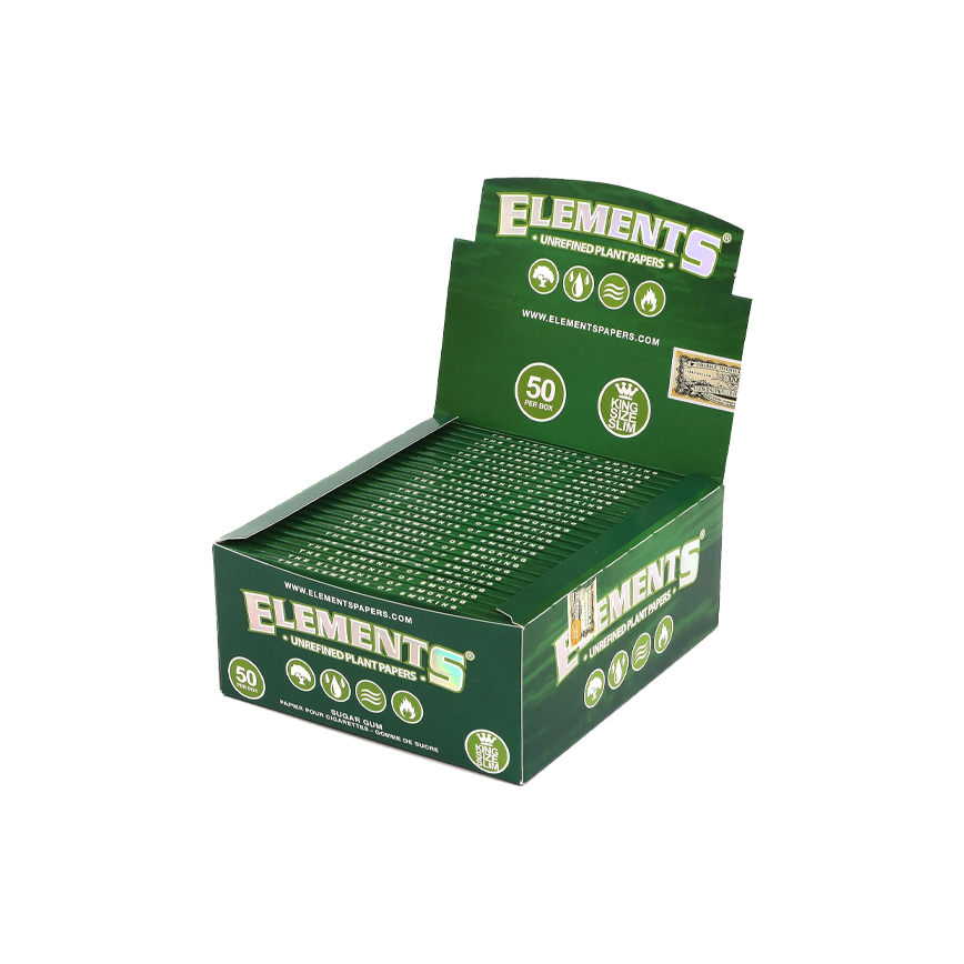Elements Green Papers King Size Slim 50Ct