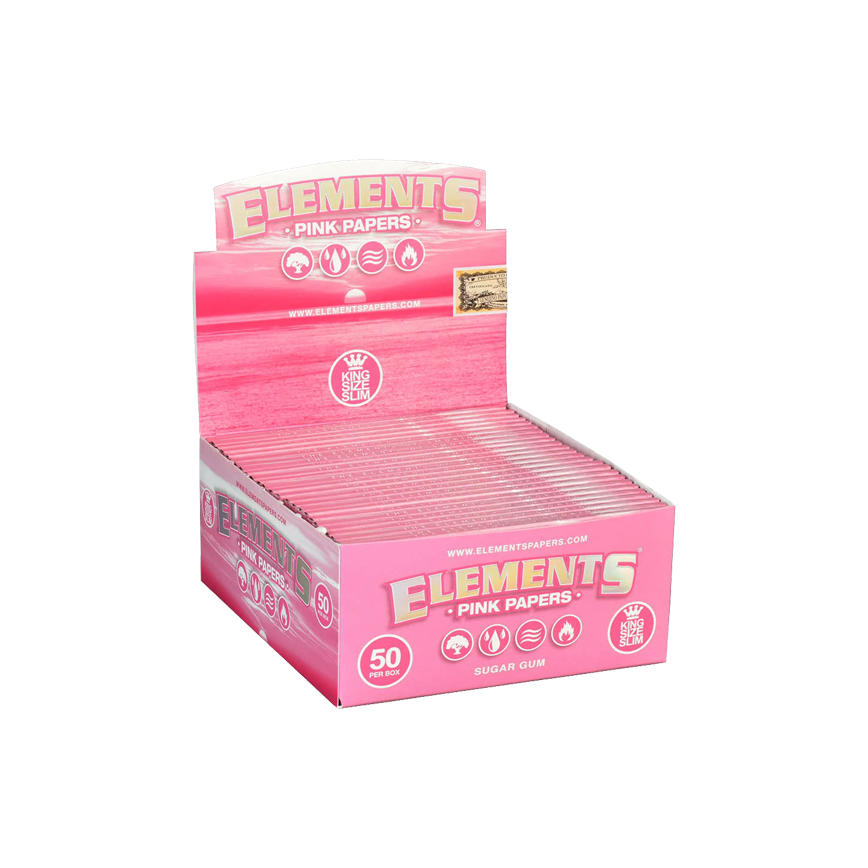 Elements Pink Papers King Size Slim 50Ct