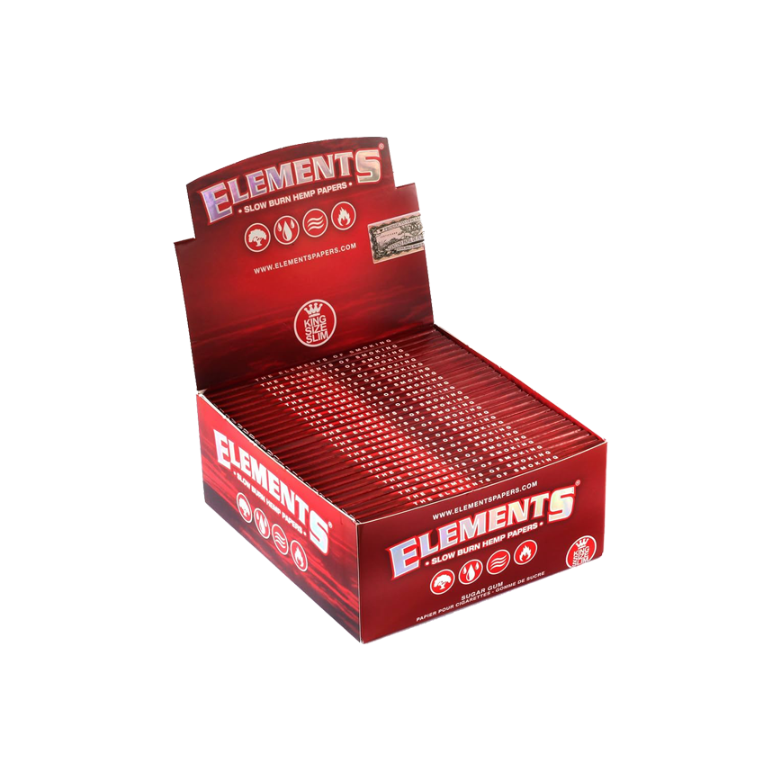 Elements slow burn hemp paper King Size Slim 50Ct