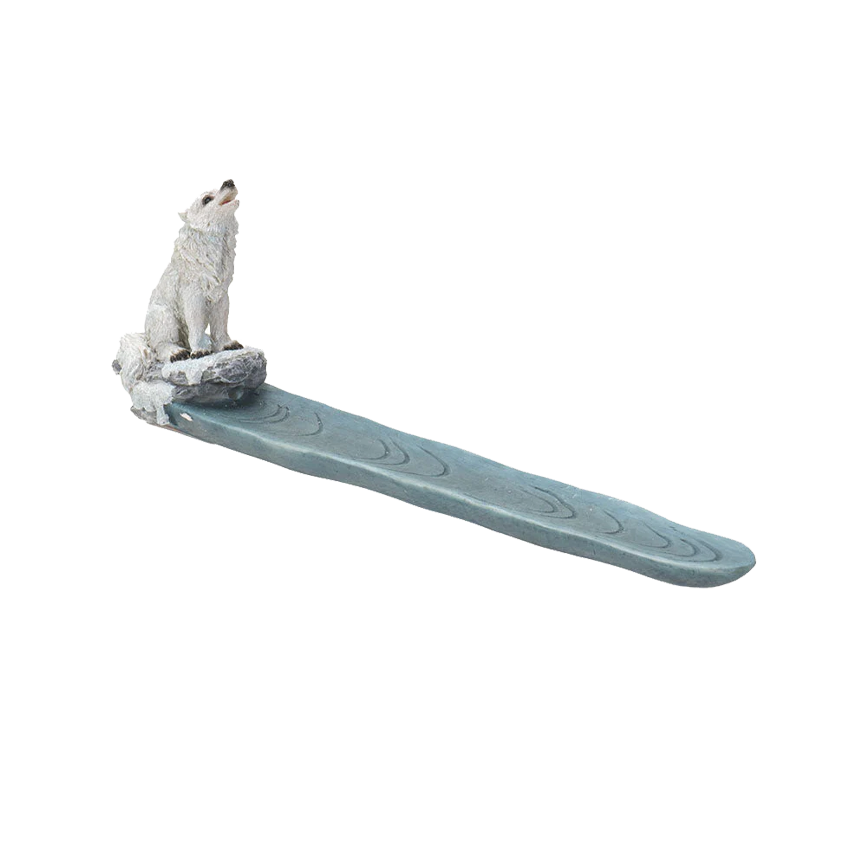 Fujima Howling Wolf Playstone Incense Burner