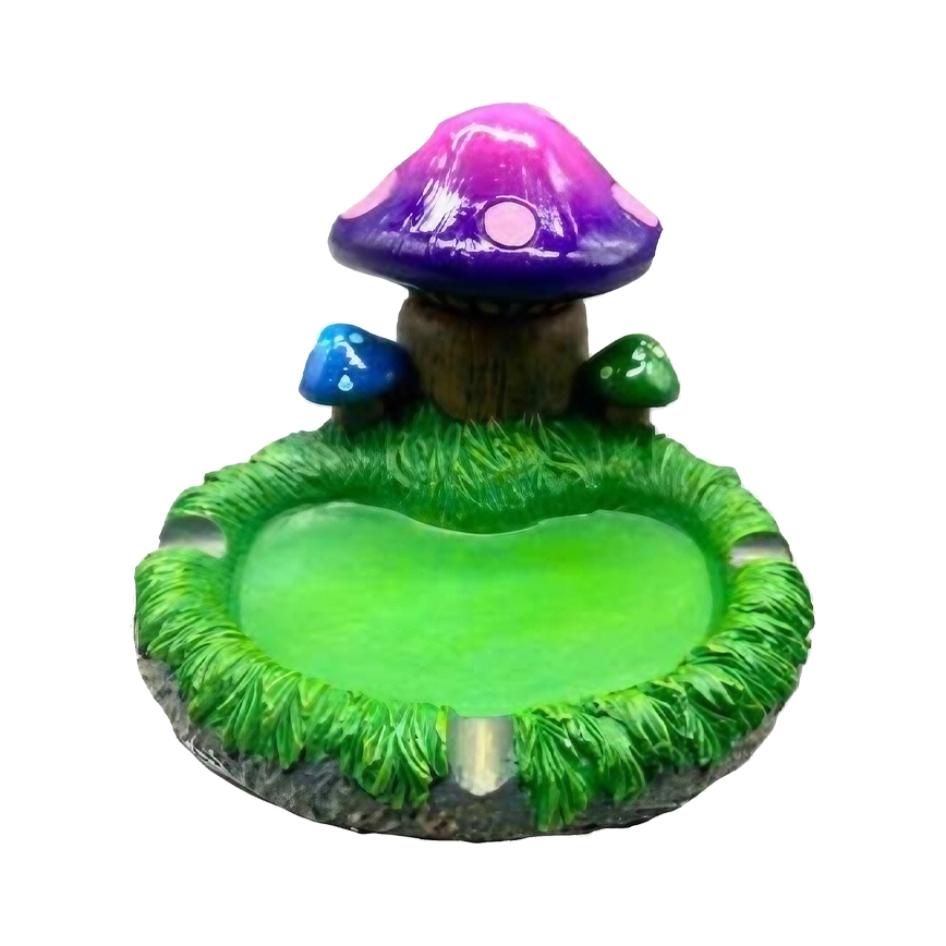 Fujima Polystone Mushroom Ashtray With Hidden Storage 7 inch