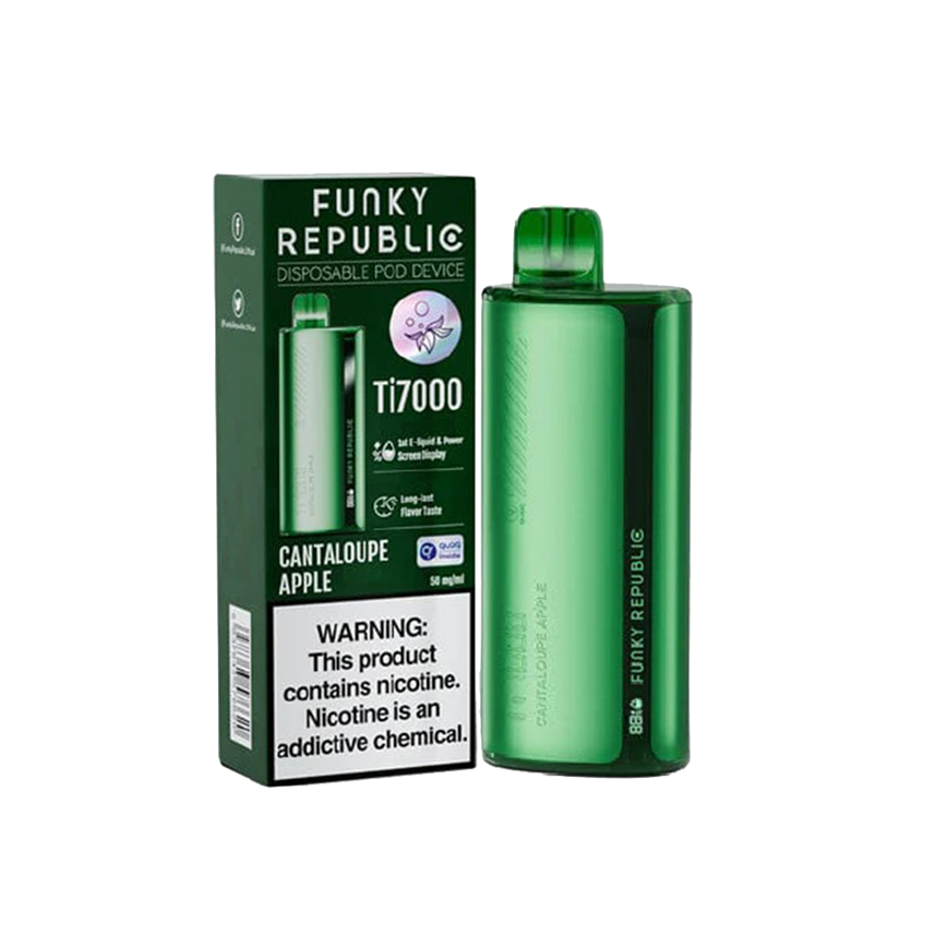 Funky Republic Cantaloupe Apple Ti7000Puff 5% 5Ct