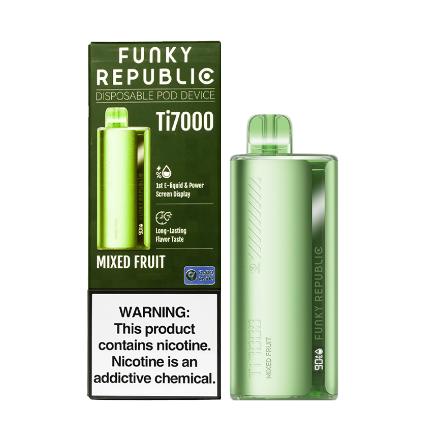 Funky Republic Mixed Fruit Ti7000Puff 5% 5Ct