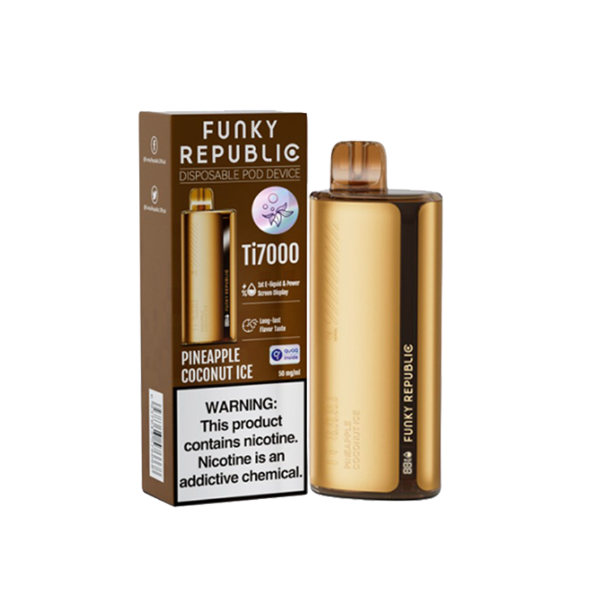 Funky Republic Pineapple Coconut Ice Ti7000Puff 5% 5Ct