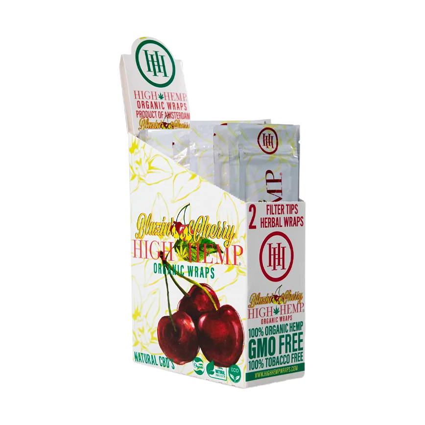 High Hemp Organic Wraps Blazin Cherry 25Ct