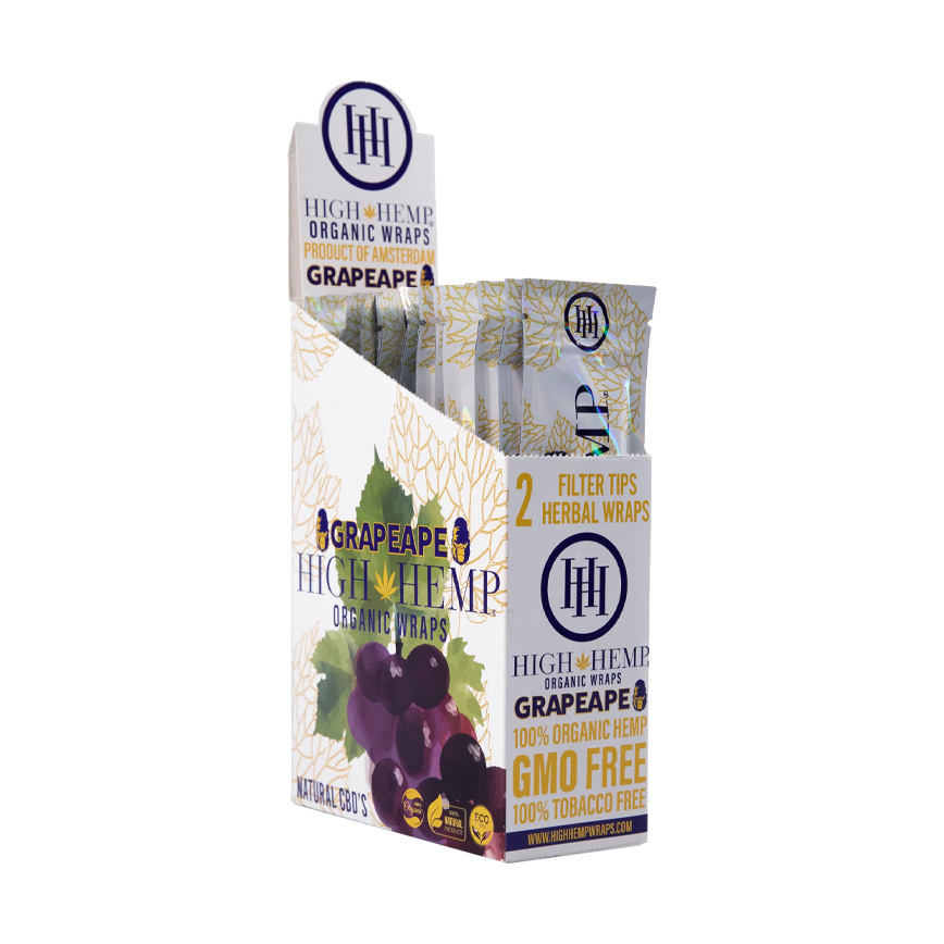 High Hemp Organic Wraps Grapepe 25Ct
