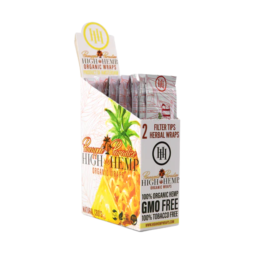 High Hemp Organic Wraps Pineapple Paradise 25Ct