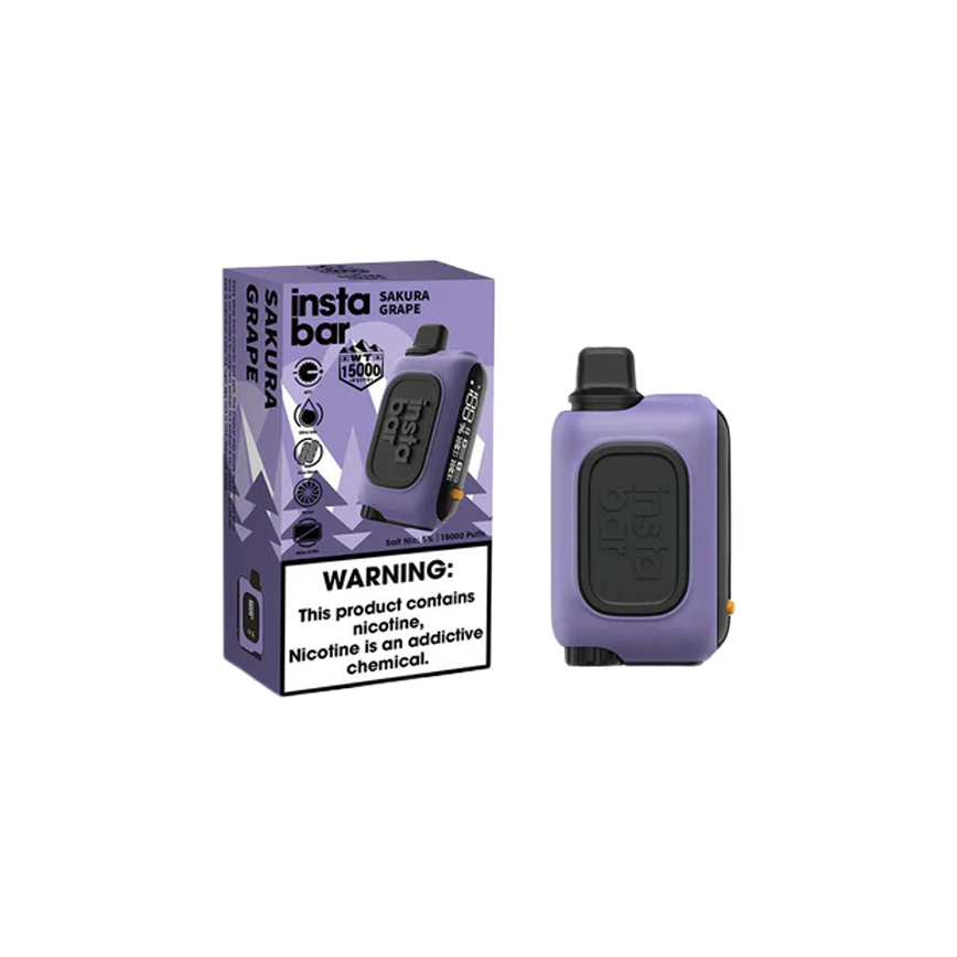 Instabar Sakura Grape 15000Puff 5Ct