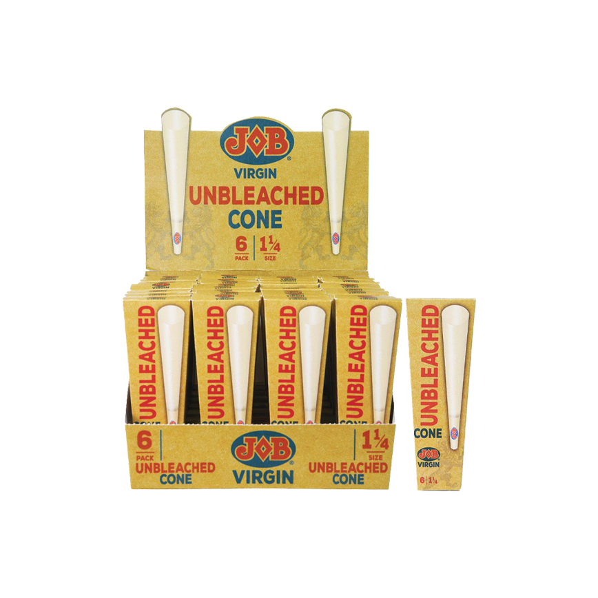 Job Virgin Unbleached Cone 1 1/4 Size 6Ct