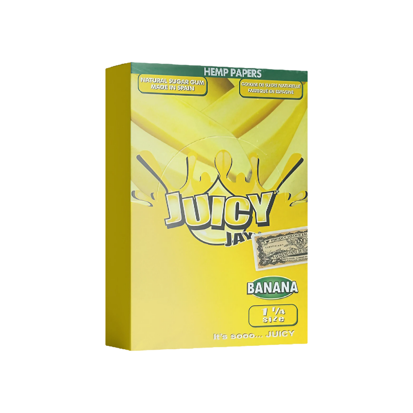 Juicy Jay'S Flavored Hemp Paper Banana 1 1/4 Size 24Ct
