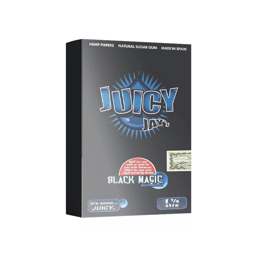 Juicy Jay'S Flavored Hemp Paper Black Magic 1 1/4 Size 24Ct