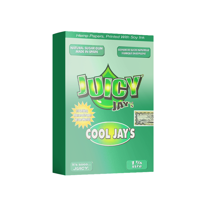 Juicy Jay'S Flavored Hemp Paper Cool Jay's 1 1/4 Size 24Ct