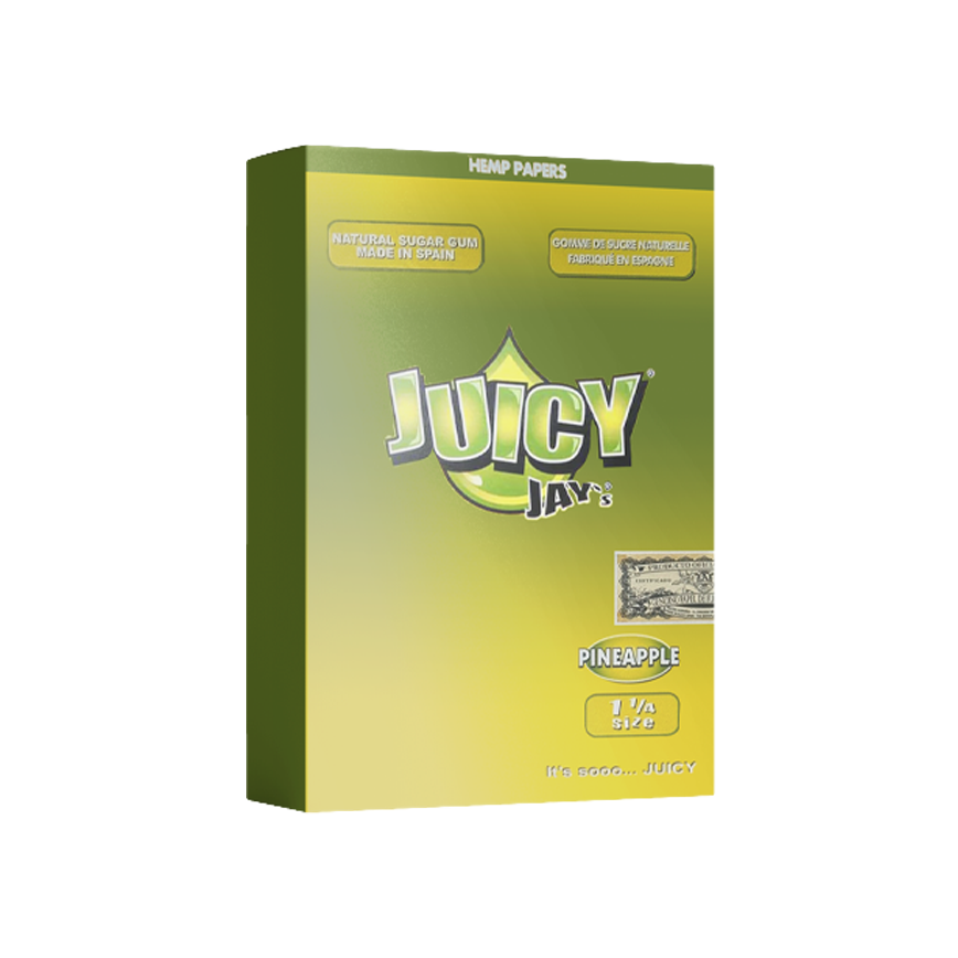 Juicy Jay'S Flavored Hemp Paper PineApple 1 1/4 Size 24Ct