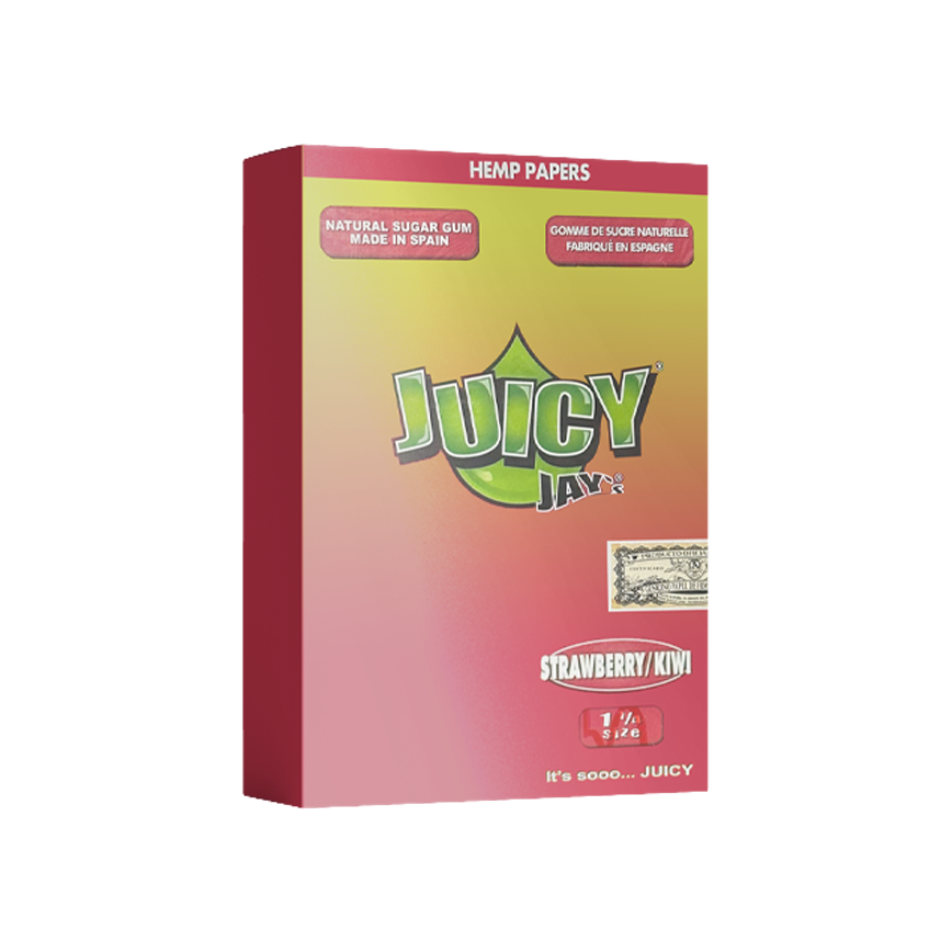 Juicy Jay'S Flavored Hemp Paper Strawberry Kiwi 1 1/4 Size 24Ct