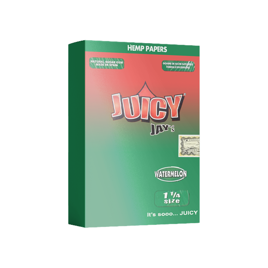 Juicy Jay'S Flavored Hemp Paper Watermelon 1 1/4 Size 24Ct
