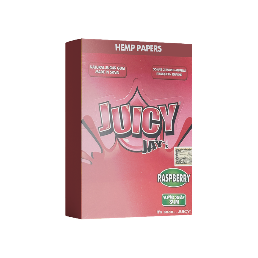 Juicy Jay'S Raspberry Flavored Hemp Papers King Size 24Ct