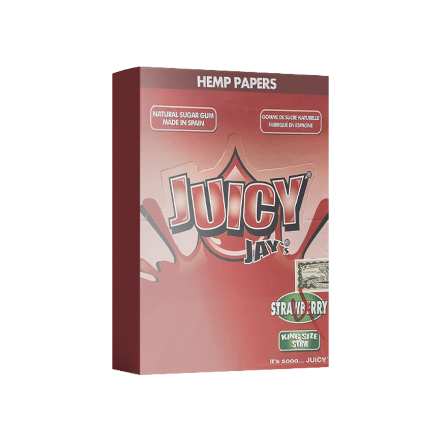 Juicy Jay'S Strawberry Flavored Hemp Papers King Size 24Ct