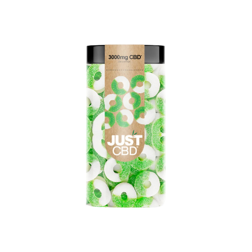 Just CBD Hemp Infused Gummies Apple Rings CBD