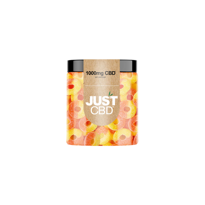 Just CBD Hemp Infused Gummies Peach Rings CBD