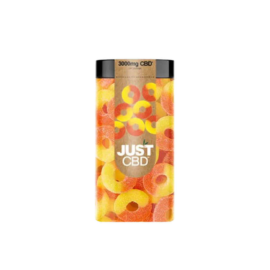 Just CBD Hemp Infused Gummies Peach Rings CBD