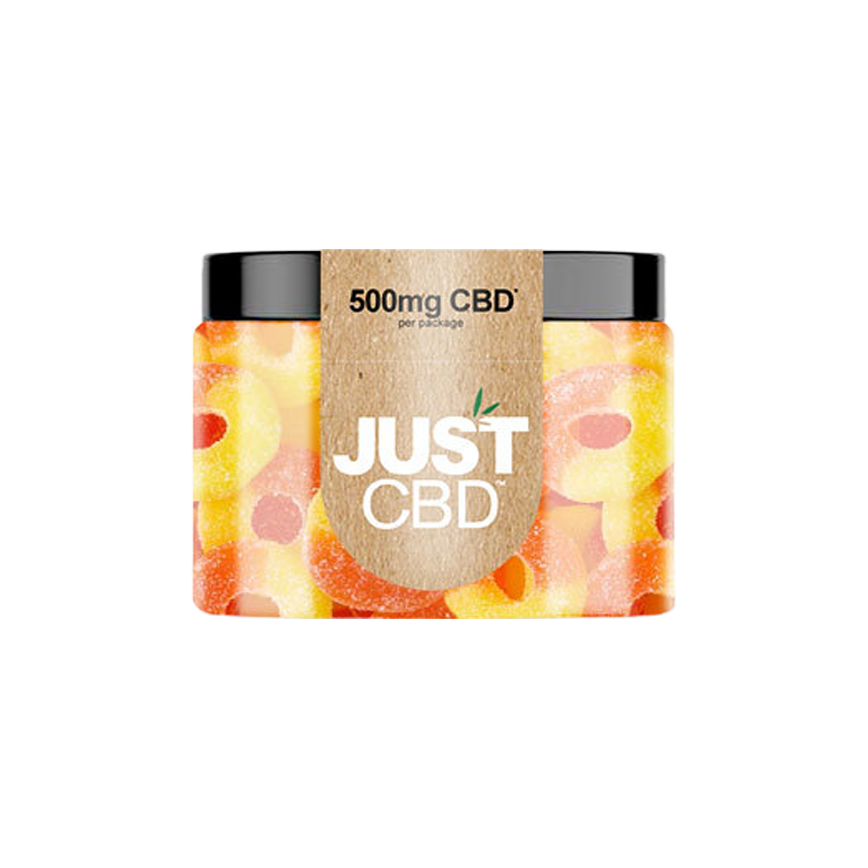 Just CBD Hemp Infused Gummies Peach Rings CBD