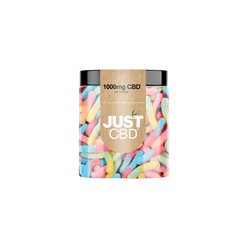 Just CBD Hemp Infused Gummies Sour Worms CBD