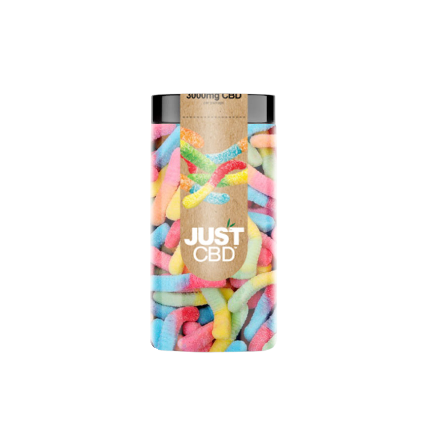 Just CBD Hemp Infused Gummies Sour Worms CBD