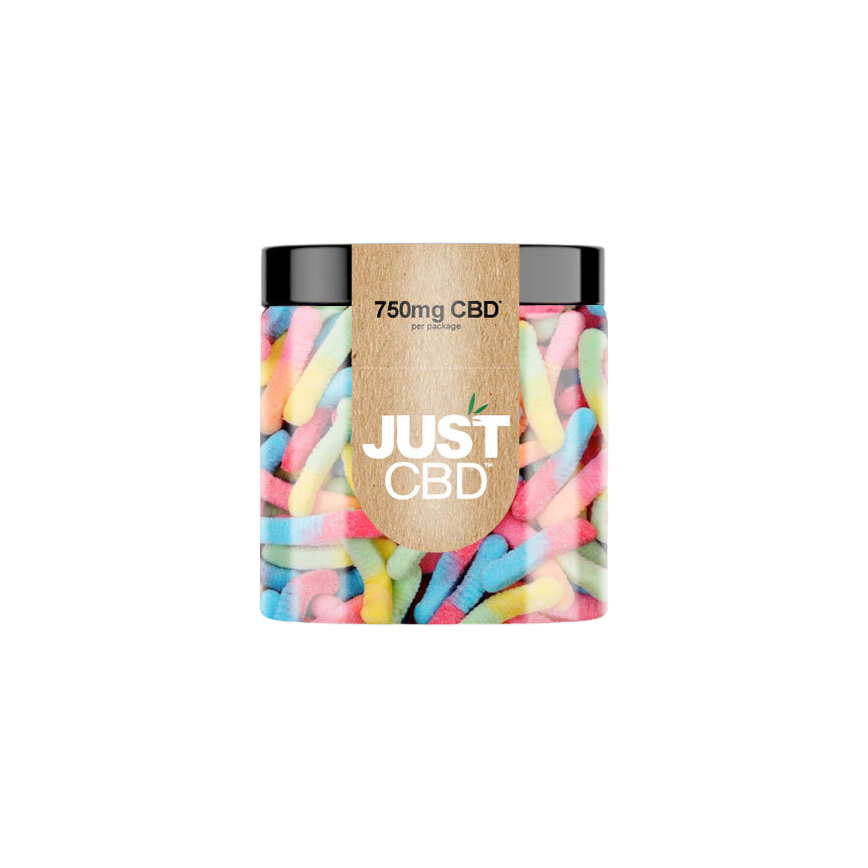 Just CBD Hemp Infused Gummies Sour Worms CBD
