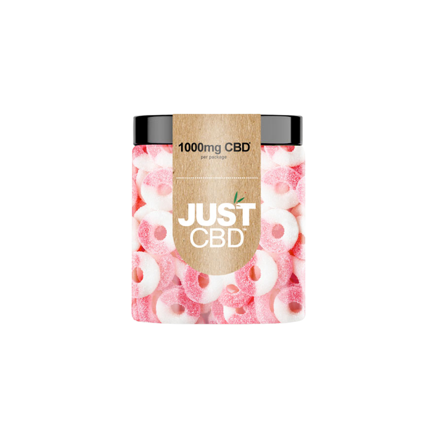 Just CBD Hemp Infused Gummies Watermelon Rings CBD