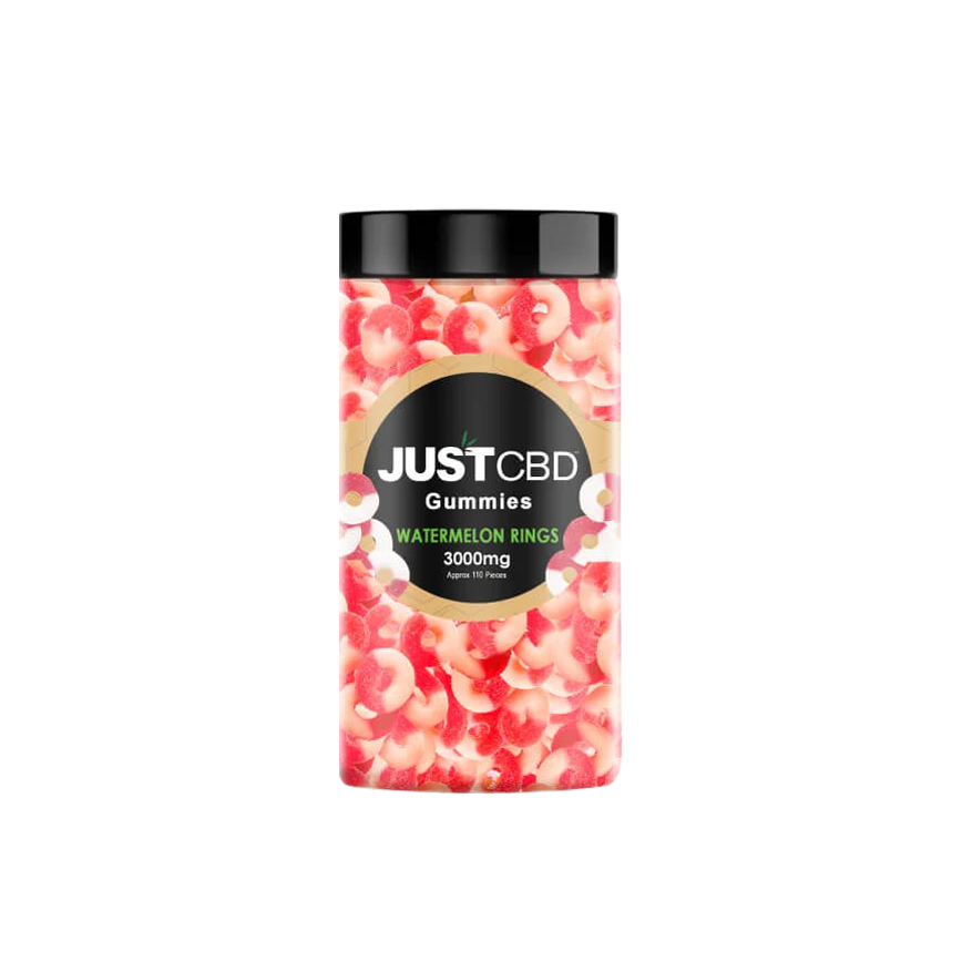 Just CBD Hemp Infused Gummies Watermelon Rings CBD