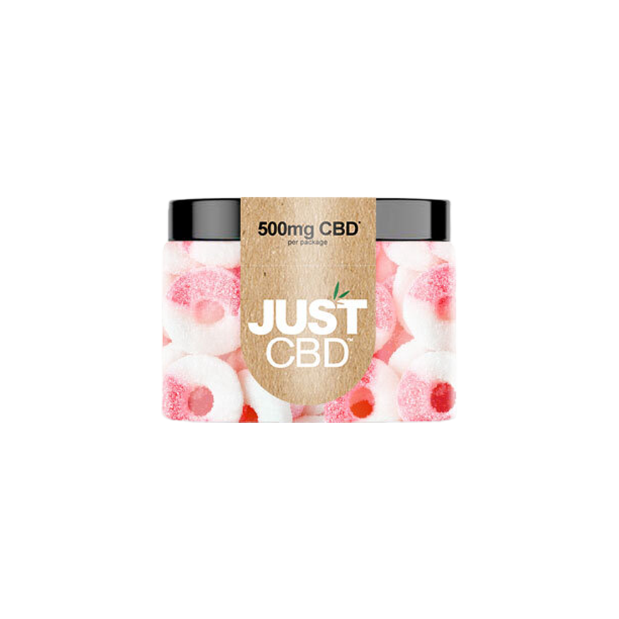 Just CBD Hemp Infused Gummies Watermelon Rings CBD