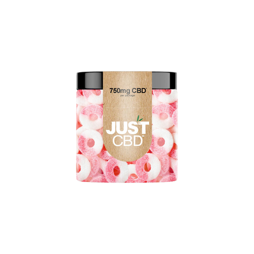 Just CBD Hemp Infused Gummies Watermelon Rings CBD