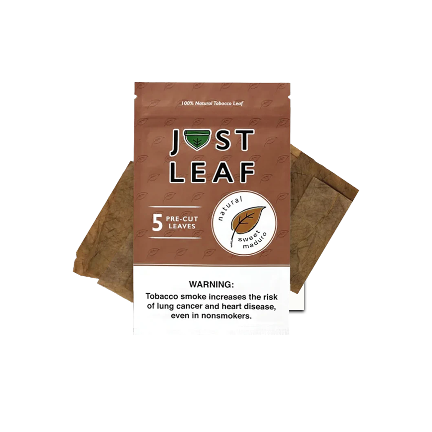 Just Leaf Sweet Maduro Natural Tobacco Leaf 5Ct