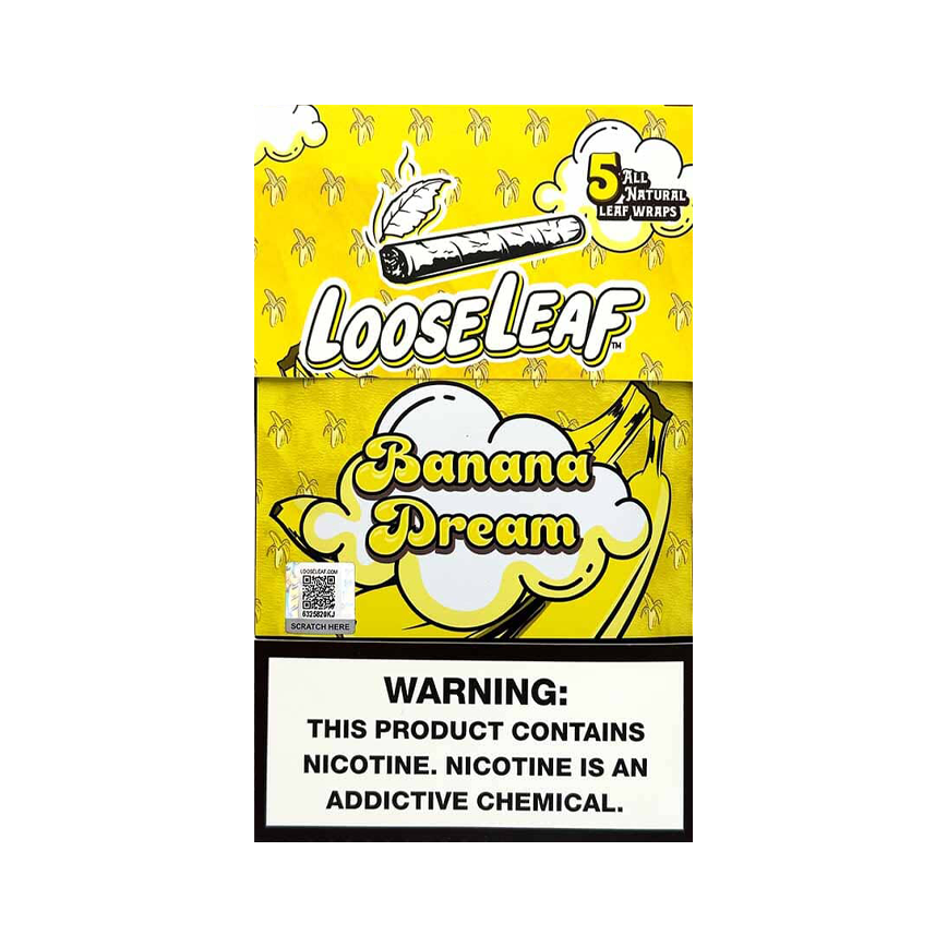 Loose Leaf Banana Dream Natural Leaf Wraps 5Ct